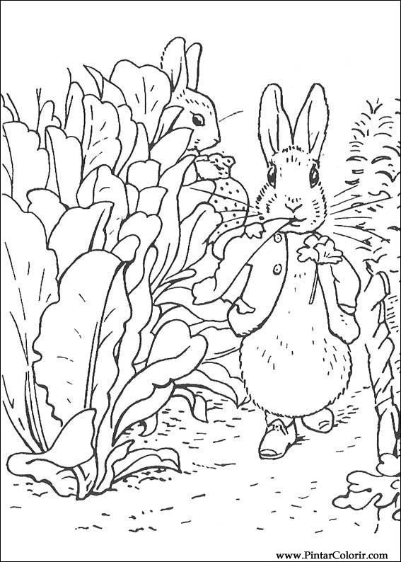Pintar e Colorir Peter Rabbit - Desenho 015