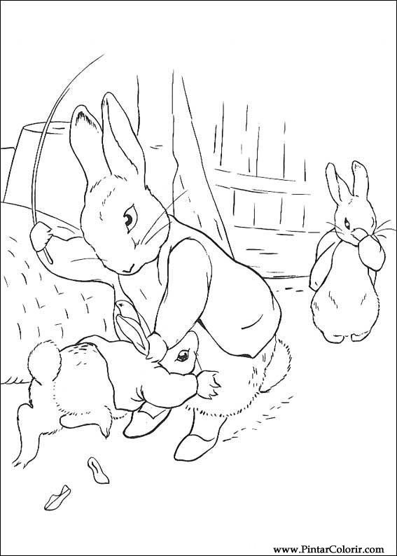 Pintar e Colorir Peter Rabbit - Desenho 018