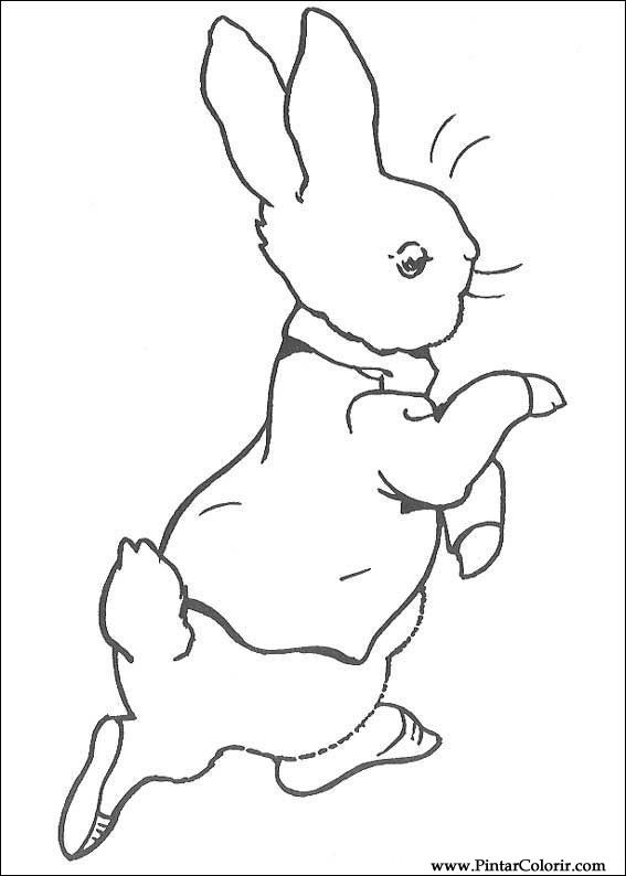 Pintar e Colorir Peter Rabbit - Desenho 019