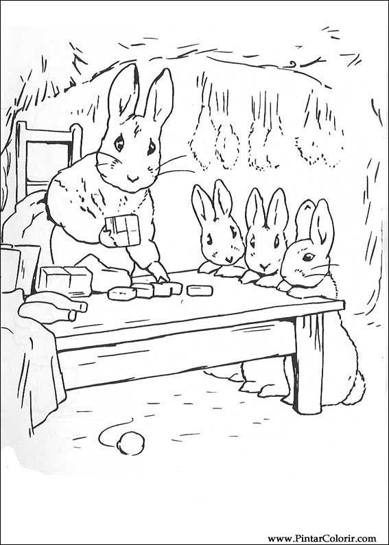 Pintar e Colorir Peter Rabbit - Desenho 021
