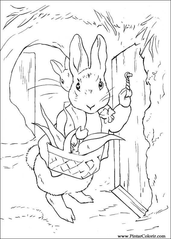 Pintar e Colorir Peter Rabbit - Desenho 024