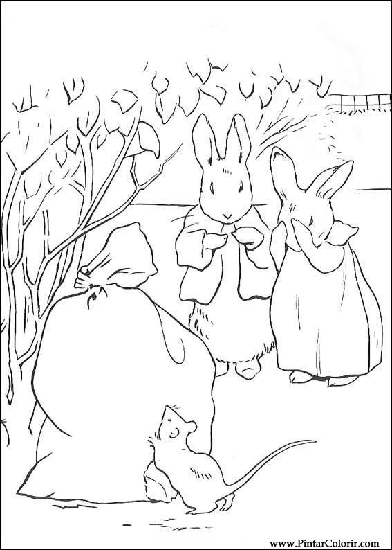 Pintar e Colorir Peter Rabbit - Desenho 026