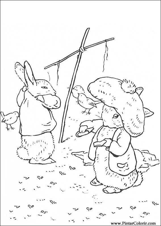 Pintar e Colorir Peter Rabbit - Desenho 029