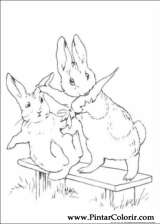 Pintar e Colorir Peter Rabbit - Desenho 022