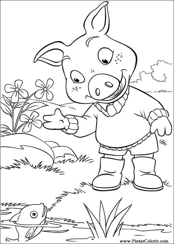 Pintar e Colorir Piggley Winks - Desenho 005