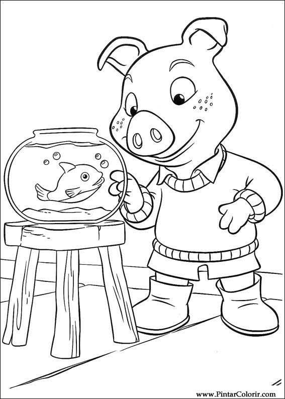 Pintar e Colorir Piggley Winks - Desenho 006