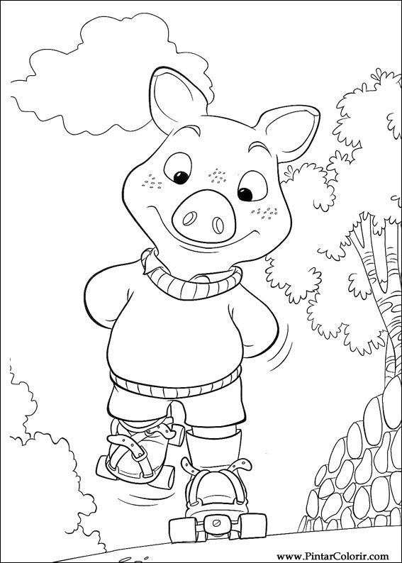 Pintar e Colorir Piggley Winks - Desenho 044