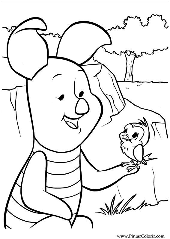 Piglet para coloriar