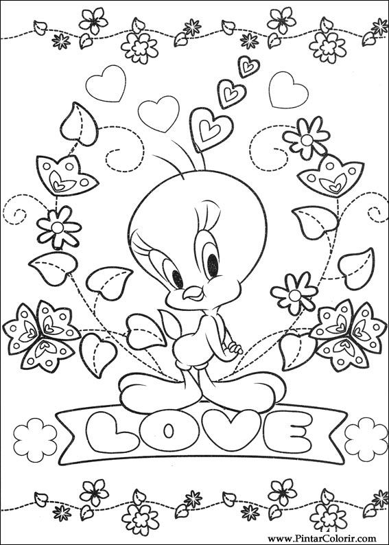 Pintar e Colorir Piu Piu - Desenho 041