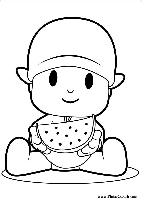 Pintar e Colorir Pocoyo - Desenho 008