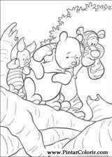 Pintar e Colorir Pooh E O Efalante - Desenho 007