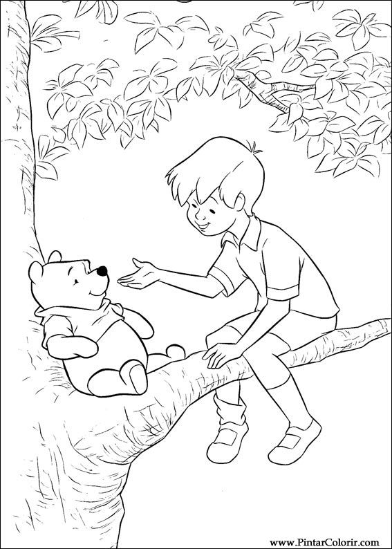 Pintar e Colorir Pooh - Desenho 006