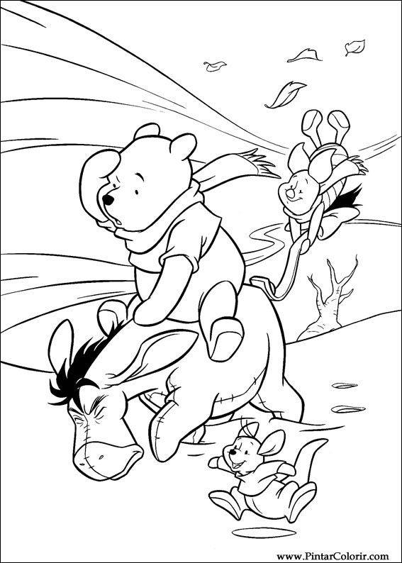 Pintar e Colorir Pooh - Desenho 007