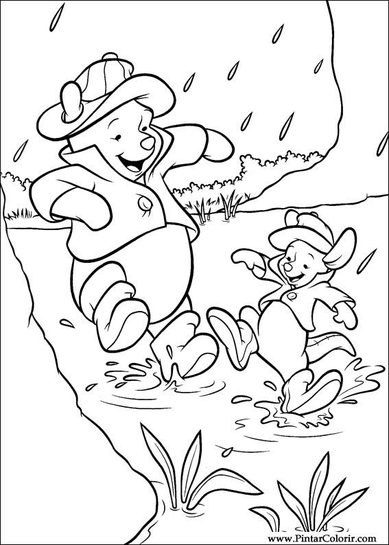 Pintar e Colorir Pooh - Desenho 008