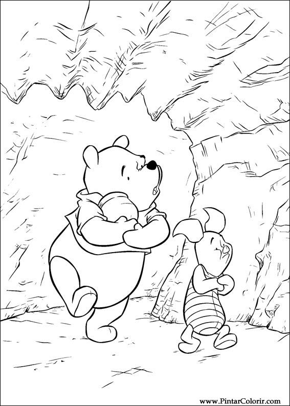 Pintar e Colorir Pooh - Desenho 010