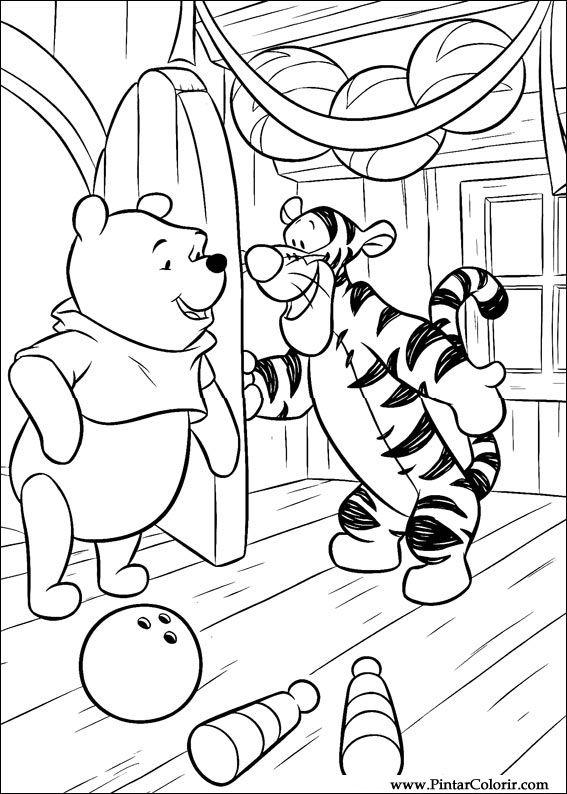 Pintar e Colorir Pooh - Desenho 011