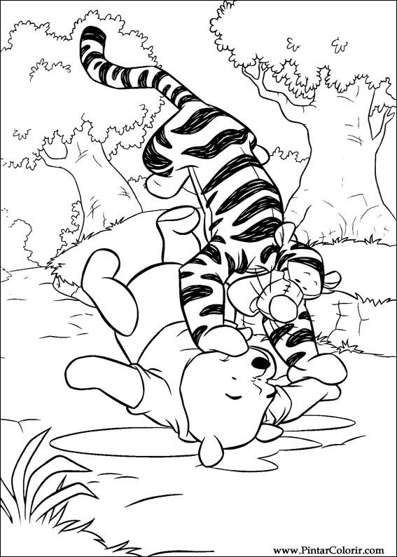 Pintar e Colorir Pooh - Desenho 012