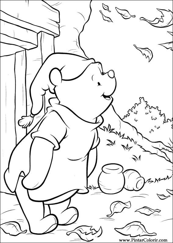 Pintar e Colorir Pooh - Desenho 018