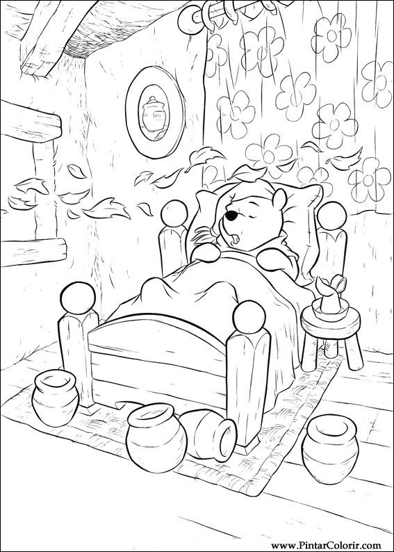 Pintar e Colorir Pooh - Desenho 020