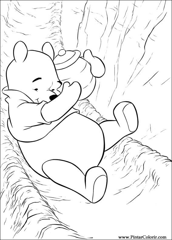 Pintar e Colorir Pooh - Desenho 022