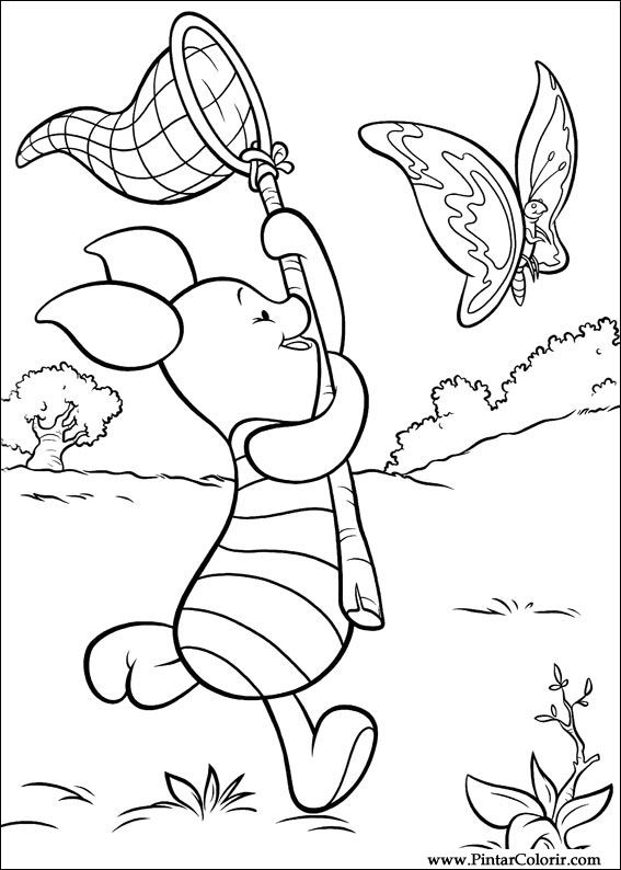 Pintar e Colorir Pooh - Desenho 028