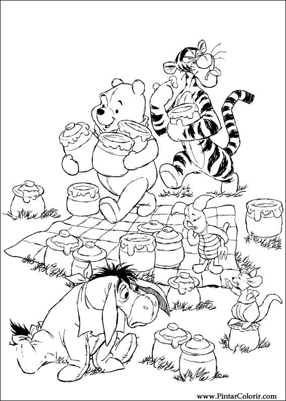 Pintar e Colorir Pooh - Desenho 041