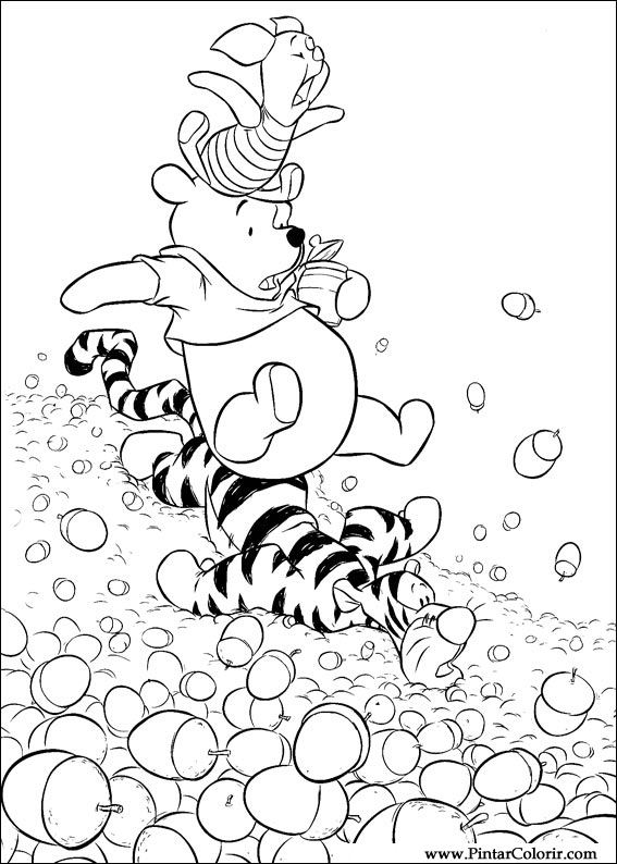 Pintar e Colorir Pooh - Desenho 046