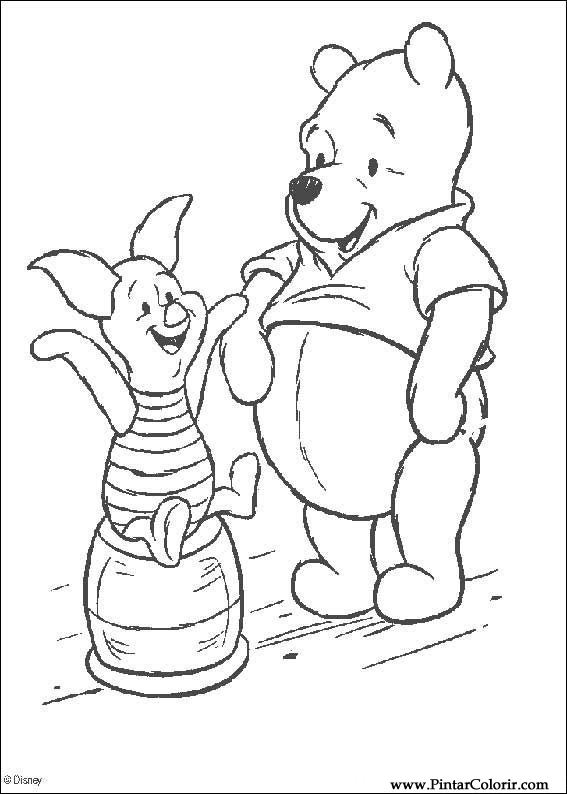 Pintar e Colorir Pooh - Desenho 049