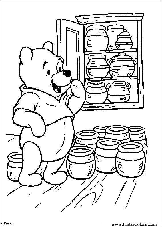 Pintar e Colorir Pooh - Desenho 050