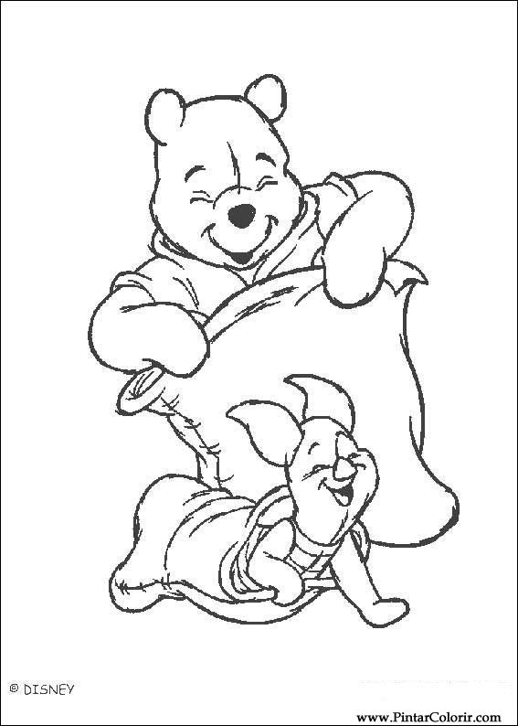 Pintar e Colorir Pooh - Desenho 054