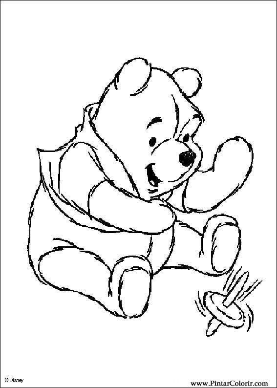 Pintar e Colorir Pooh - Desenho 061