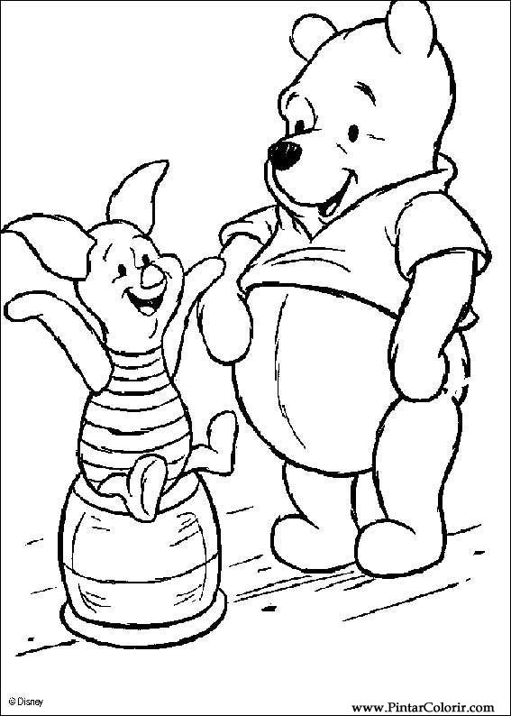 Pintar e Colorir Pooh - Desenho 064