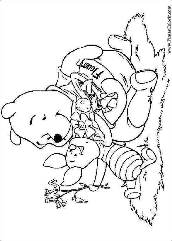 Pintar e Colorir Pooh - Desenho 069