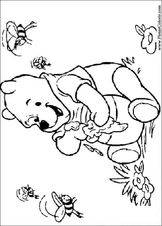 Pintar e Colorir Pooh - Desenho 070