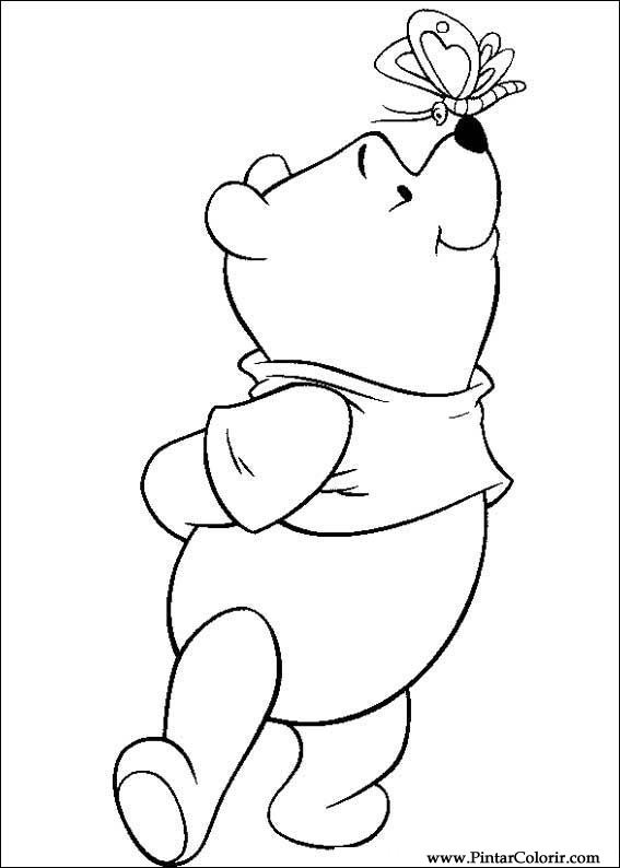 Pintar e Colorir Pooh - Desenho 073