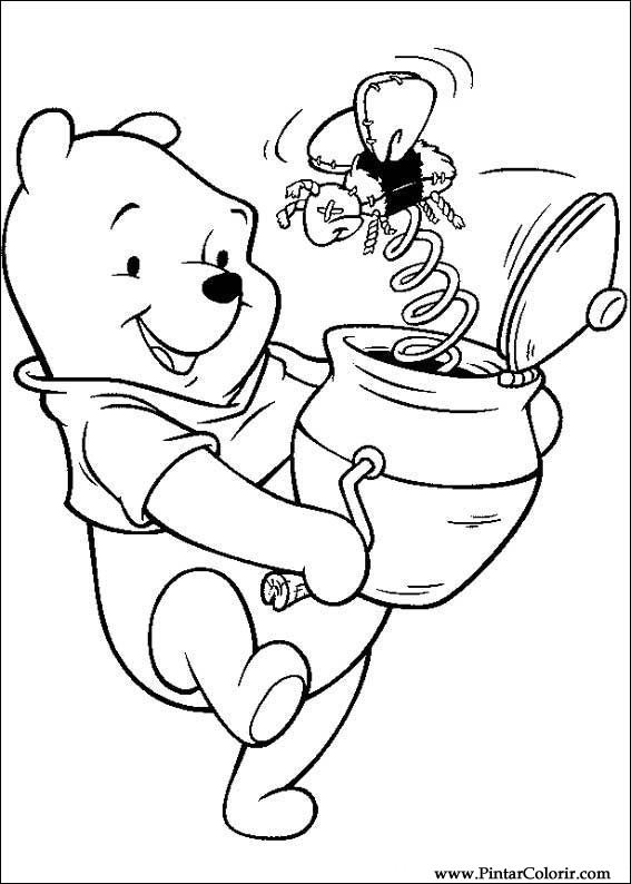 Pintar e Colorir Pooh - Desenho 074