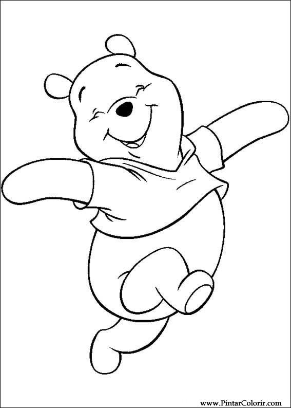 Pintar e Colorir Pooh - Desenho 077