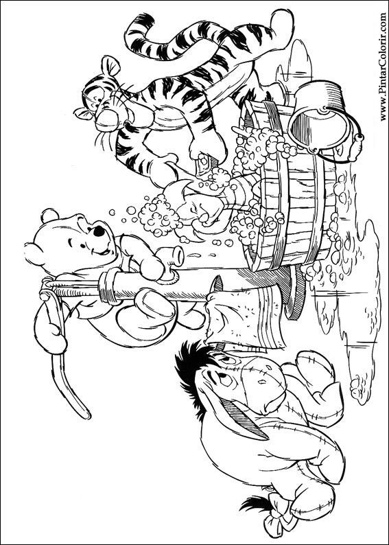 Pintar e Colorir Pooh - Desenho 084