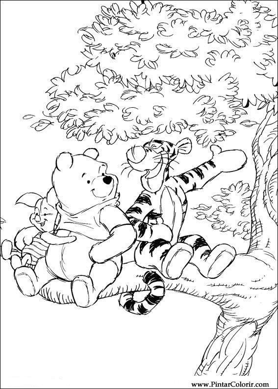 Pintar e Colorir Pooh - Desenho 085