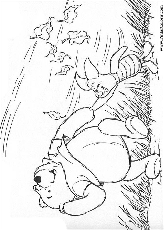 Pintar e Colorir Pooh - Desenho 088