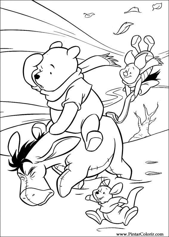 Pintar e Colorir Pooh - Desenho 091