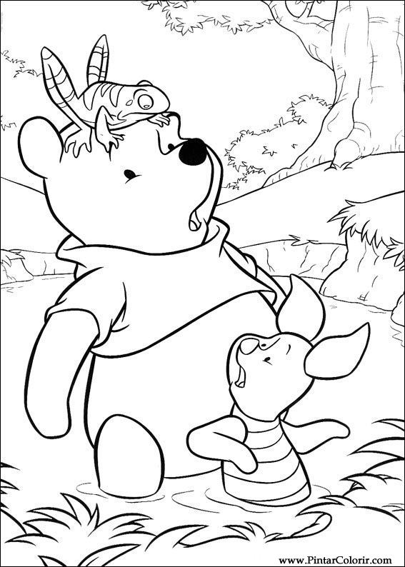 Pintar e Colorir Pooh - Desenho 095