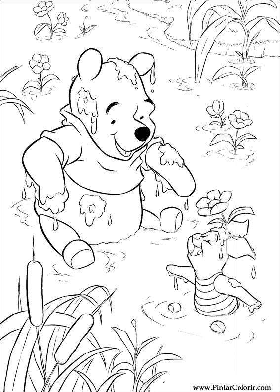 Pintar e Colorir Pooh - Desenho 102