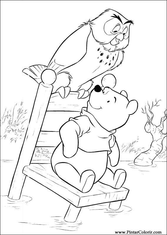 Pintar e Colorir Pooh - Desenho 103