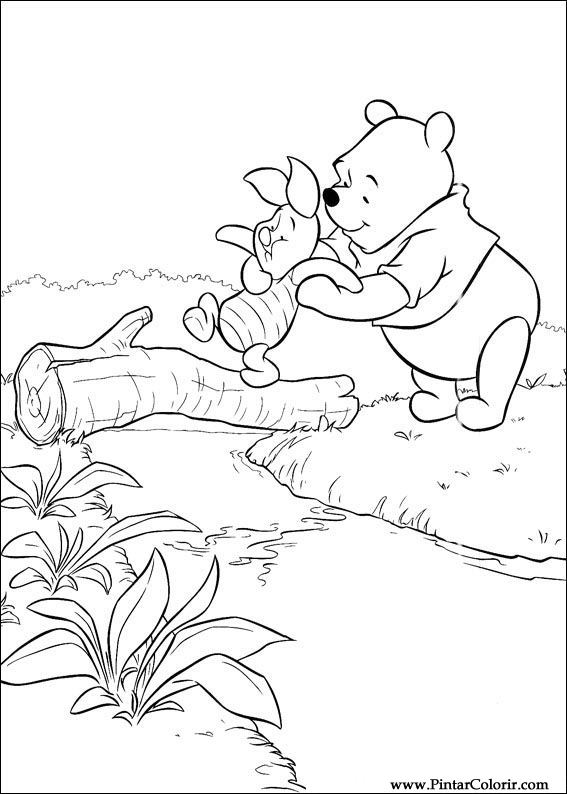 Pintar e Colorir Pooh - Desenho 104