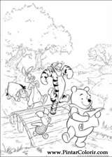 Pintar e Colorir Pooh - Desenho 002