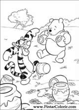 Pintar e Colorir Pooh - Desenho 004