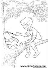 Pintar e Colorir Pooh - Desenho 006