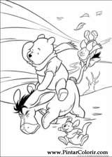 Pintar e Colorir Pooh - Desenho 007