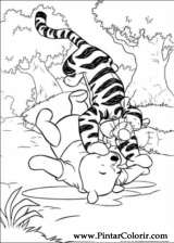 Pintar e Colorir Pooh - Desenho 012